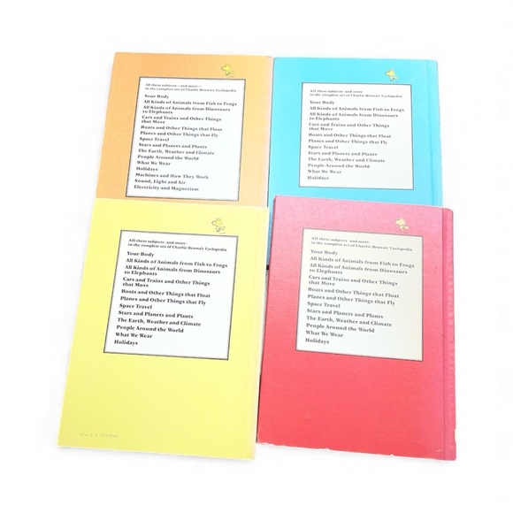 CHARLIE BROWN'S
'CYCLOPEDIA Set of 4 vintage 1980’s hardcover books - Picture 2 of 10